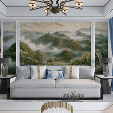 MinimalisticDecor.com-Lush Green Hills Design - Mountains Wallpaper Murals