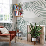MinimalisticDecor.com-Lush Green Tropical Vibe Mural Wallpaper