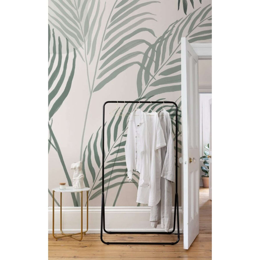 MinimalisticDecor.com-Lush Green Tropical Vibe Mural Wallpaper