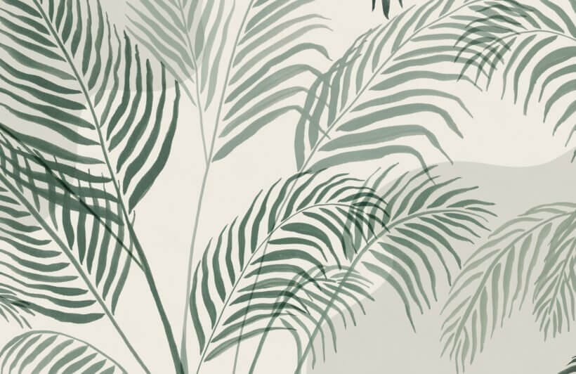 MinimalisticDecor.com-Lush Green Tropical Vibe Mural Wallpaper