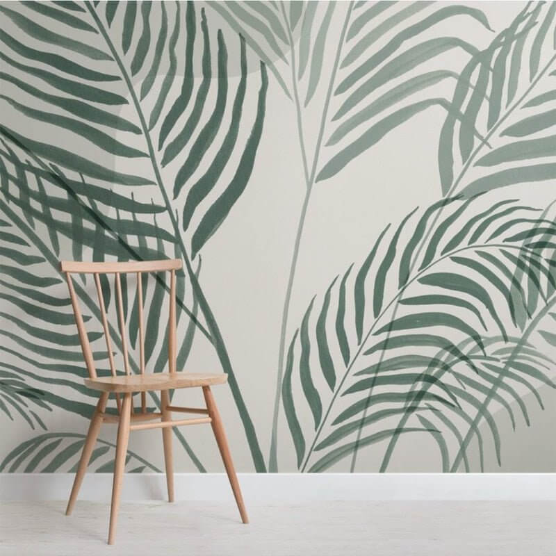 MinimalisticDecor.com-Lush Green Tropical Vibe Mural Wallpaper