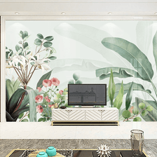 MinimalisticDecor.com-Lush Greens Tropical Wallpaper Murals: Bring Tropics Home