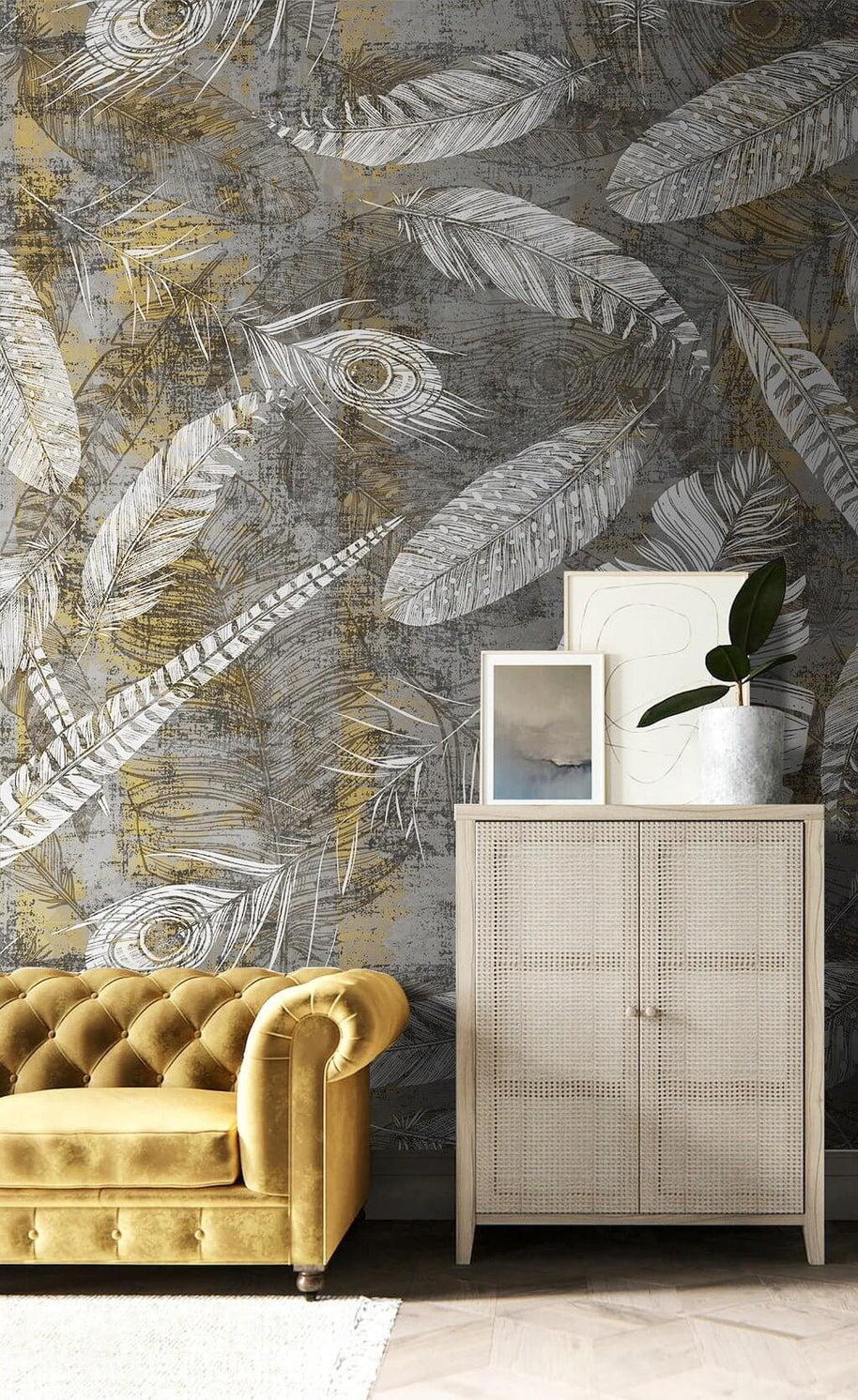 MinimalisticDecor.com-Magnolia Leaves Magic Wallpaper Mural
