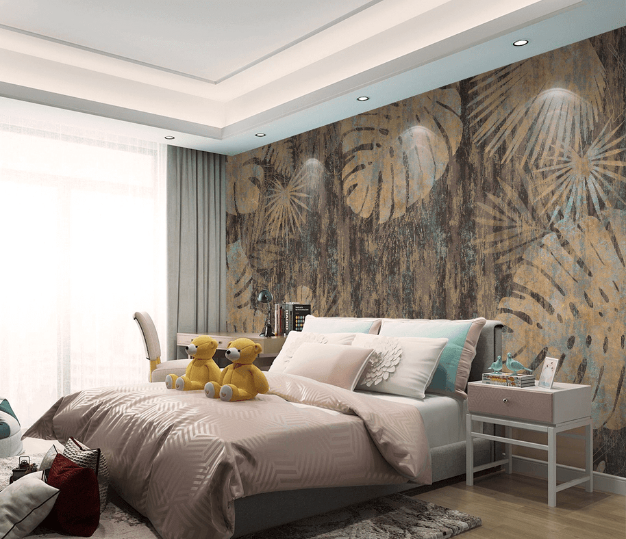MinimalisticDecor.com-Maple Leaf Wallpaper Murals: Stunning Nature-inspired Décor