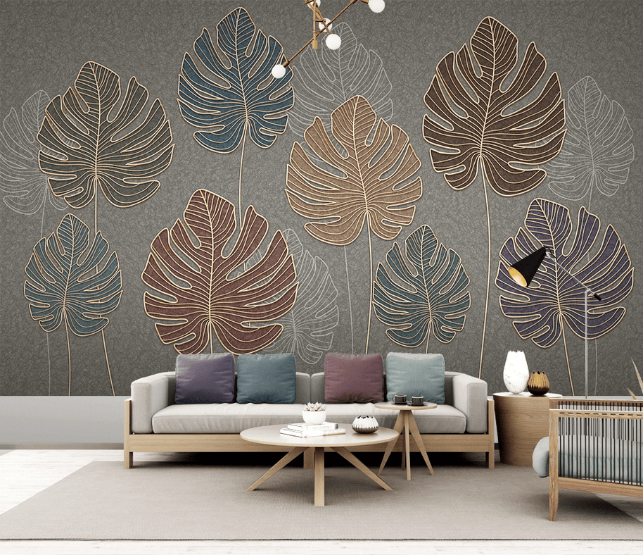 MinimalisticDecor.com-Maple Leafs Wallpaper Murals