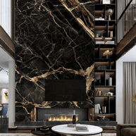 MinimalisticDecor.com-Marble Wallpaper Murals - Black Beauty Stone