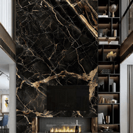 MinimalisticDecor.com-Marble Wallpaper Murals - Black Beauty Stone