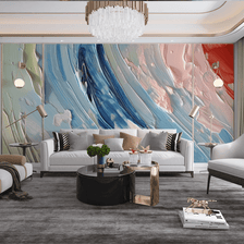 MinimalisticDecor.com-Marble Wallpaper Murals - Colourful Splash Design