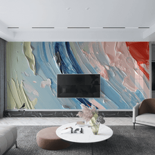 MinimalisticDecor.com-Marble Wallpaper Murals - Colourful Splash Design