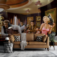 Marilyn Monroe, James Dean & Elvis at Bar Wallpaper Mural-Premium Wallpapers