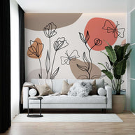 MinimalisticDecor.com-Matisse Floral Art Wallpaper Mural - Genuine Quality