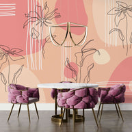 MinimalisticDecor.com-Matisse Line Art Wallpaper Mural: Exquisite Designs