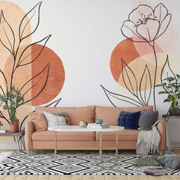 MinimalisticDecor.com-Matisse Style Wallpaper Mural: Intricate Floral Patterns