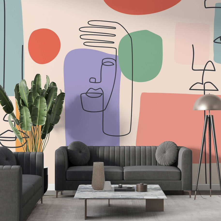 MinimalisticDecor.com-Matisse Wallpaper Mural: Vibrant Artistry for Your Walls