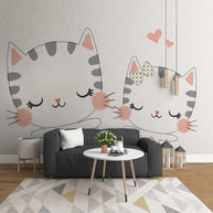 MinimalisticDecor.com-Meow Cat Theme Nursery Wallpaper - Transform Your Space