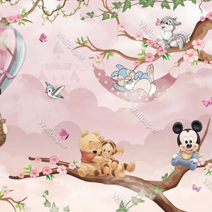 MinimalisticDecor.com-Minnie and Honeypoo Wallpaper Mural: Transform Your Space
