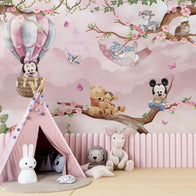 MinimalisticDecor.com-Minnie and Honeypoo Wallpaper Mural: Transform Your Space