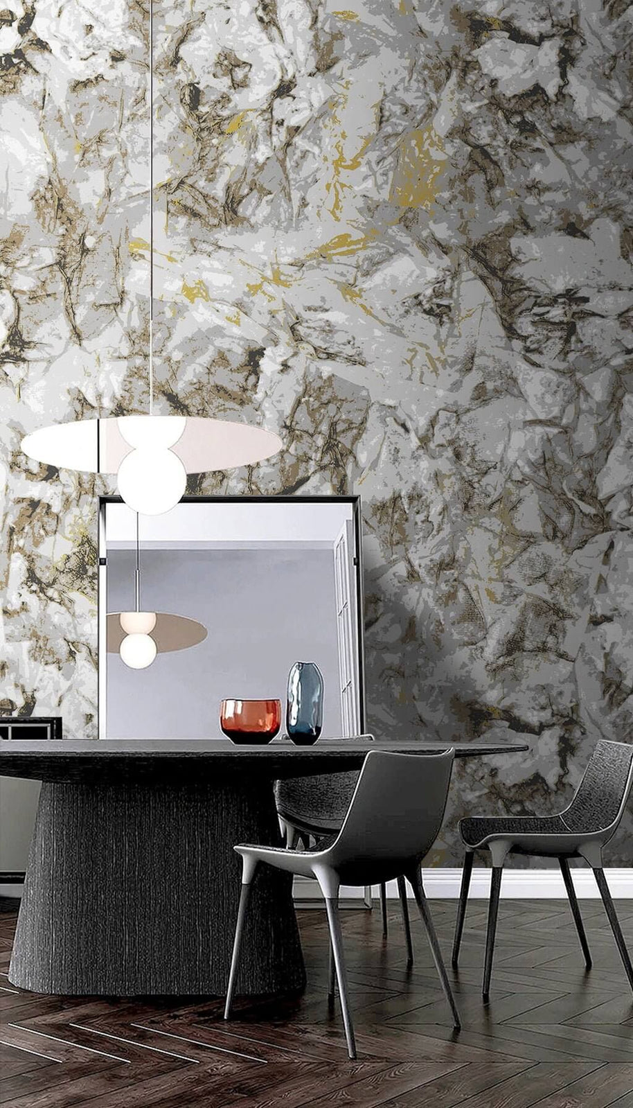 MinimalisticDecor.com-Mix Marble Sponge Wallpaper Mural