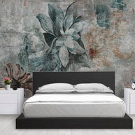 MinimalisticDecor.com-Modern Chic Floral Mural Wallpaper