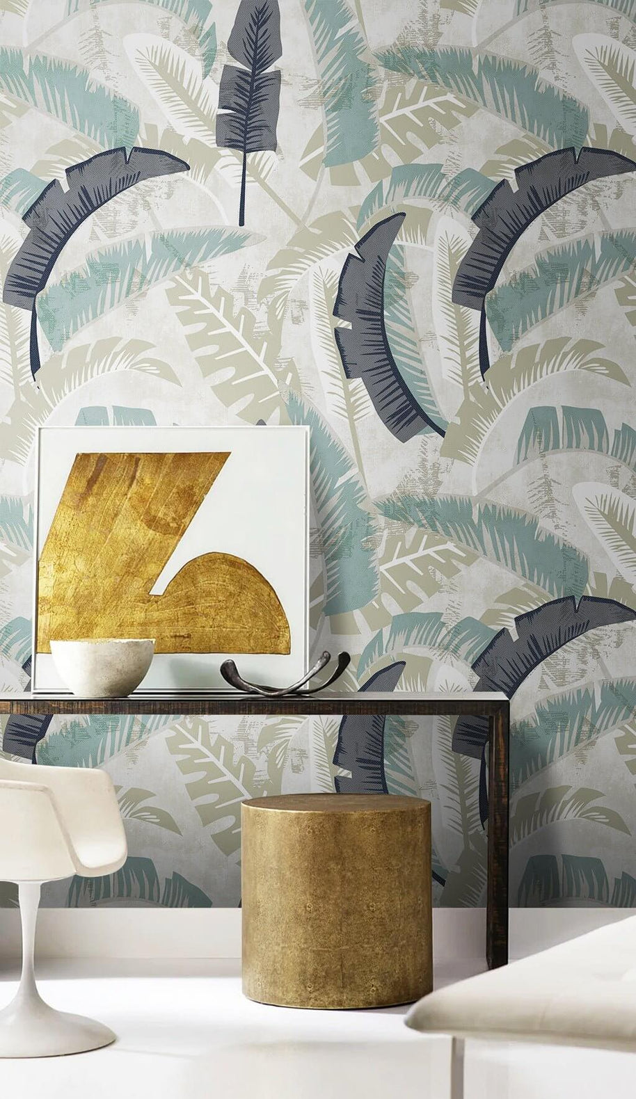 MinimalisticDecor.com-Morning Leaves Wallpaper Mural