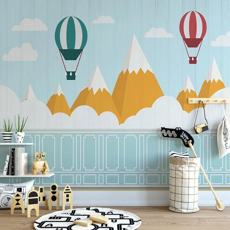 MinimalisticDecor.com-Mountain Peaks Kids Nursery Wallpaper: A Scenic Wonderland