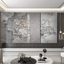 MinimalisticDecor.com-Mountain Scenery: Marble Wallpaper Murals