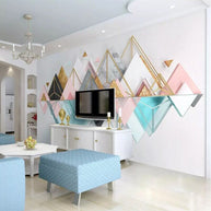 MinimalisticDecor.com-Mountains Geometric Triangle Wallpaper for Home Wall Decor