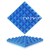 MinimalisticDecor.com-Music Studio Soundproofing 6/12/24 Pcs, Pyramid High Density Acoustic Foam Panel Sponge Pad, For Wall Room Sound Insulation