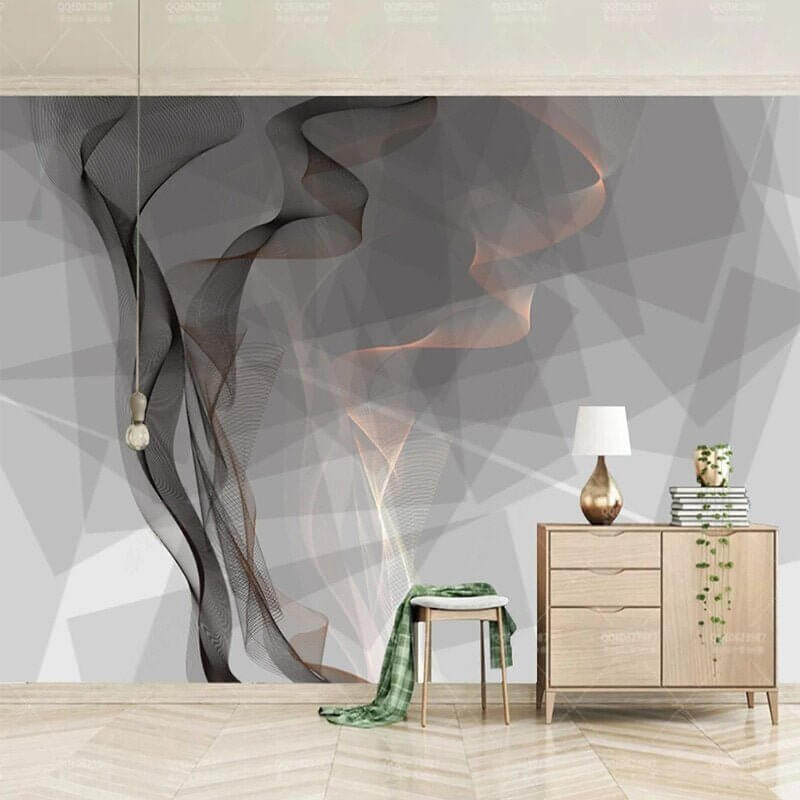 MinimalisticDecor.com-Mystic Aura: Smoke Line Wallpaper