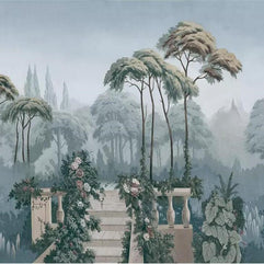 MinimalisticDecor.com-Nature-Inspired Garden Stairway Wallpaper