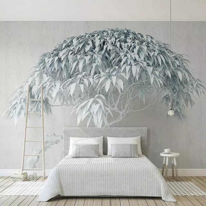 MinimalisticDecor.com-Nature-Inspired Willow Tree 3D Wallpaper for Stylish Interiors