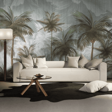 MinimalisticDecor.com-Nature Palm Trees Design - Tropical Forest Wallpaper Mural