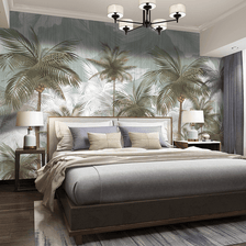 MinimalisticDecor.com-Nature Palm Trees Design - Tropical Forest Wallpaper Mural