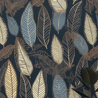 MinimalisticDecor.com-Night time Leaves Wallpaper Mural