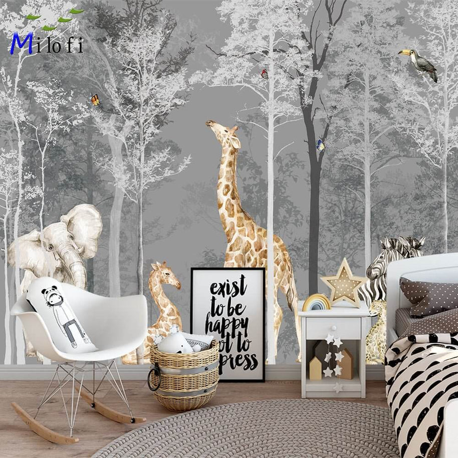MinimalisticDecor.com-Nighttime Jungle Adventures Wallpaper