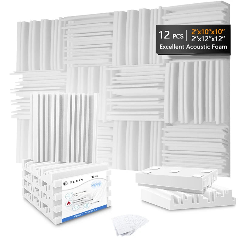 MinimalisticDecor.com-Noise Absorption Foam Acoustic 3D Wall Panels – Soundproof Polyurethane Tiles 30x30x5cm