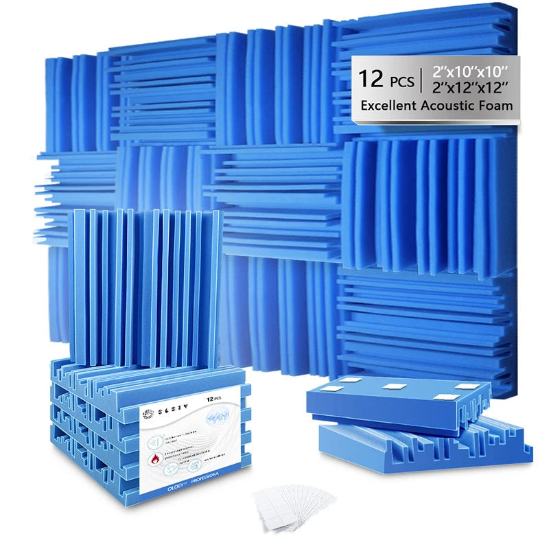 MinimalisticDecor.com-Noise Absorption Foam Acoustic 3D Wall Panels – Soundproof Polyurethane Tiles 30x30x5cm