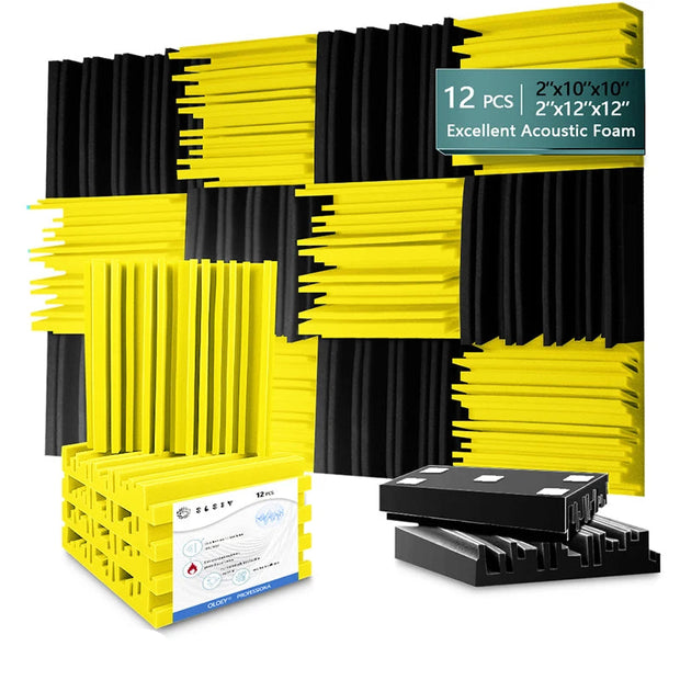 MinimalisticDecor.com-Noise Absorption Foam Acoustic 3D Wall Panels – Soundproof Polyurethane Tiles 30x30x5cm