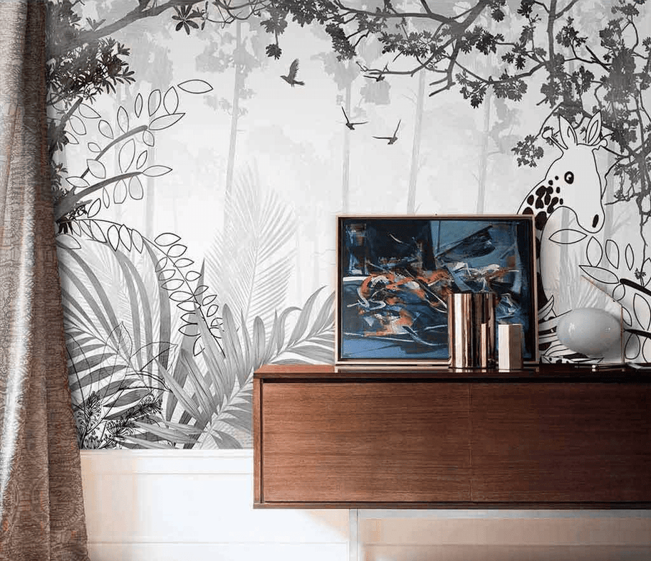 MinimalisticDecor.com-Nordic Jungle Wallpaper Murals - Transform Your Space