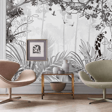 MinimalisticDecor.com-Nordic Jungle Wallpaper Murals - Transform Your Space