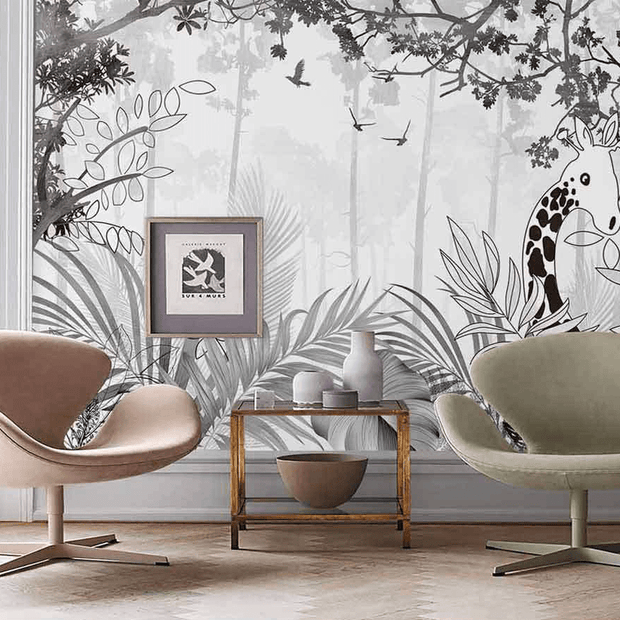 MinimalisticDecor.com-Nordic Jungle Wallpaper Murals - Transform Your Space