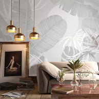MinimalisticDecor.com-Nordic Tropical Leaves Palm Leaves Wallpaper Mural