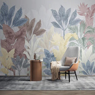 MinimalisticDecor.com-Nordic Tropical Plants Leaf Wallpaper Mural