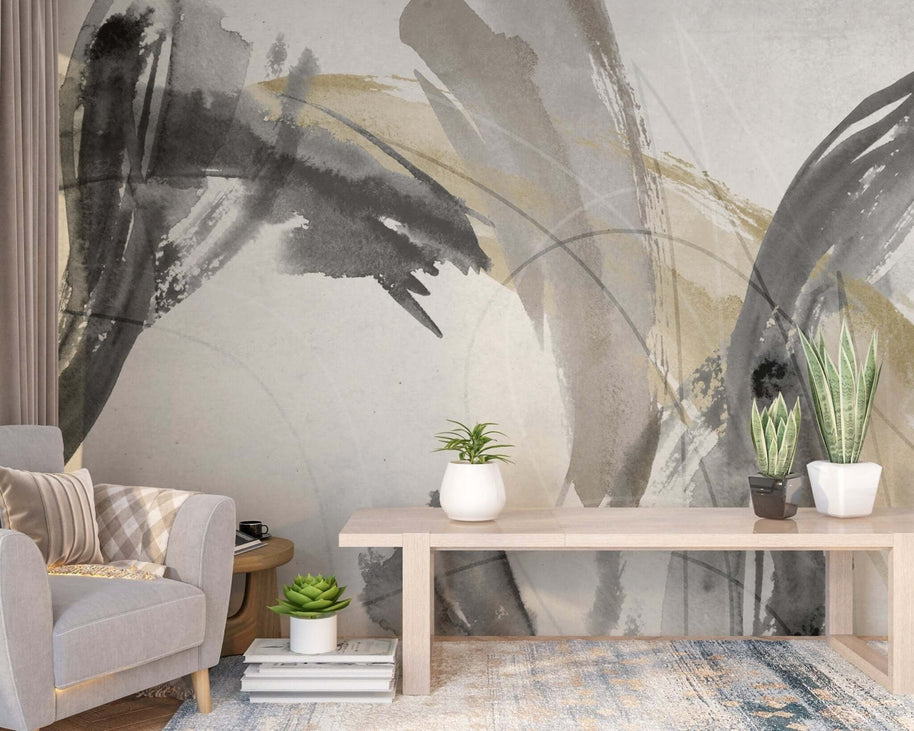 MinimalisticDecor.com-Paint Brush Wallpaper Mural Meticulously Crafted