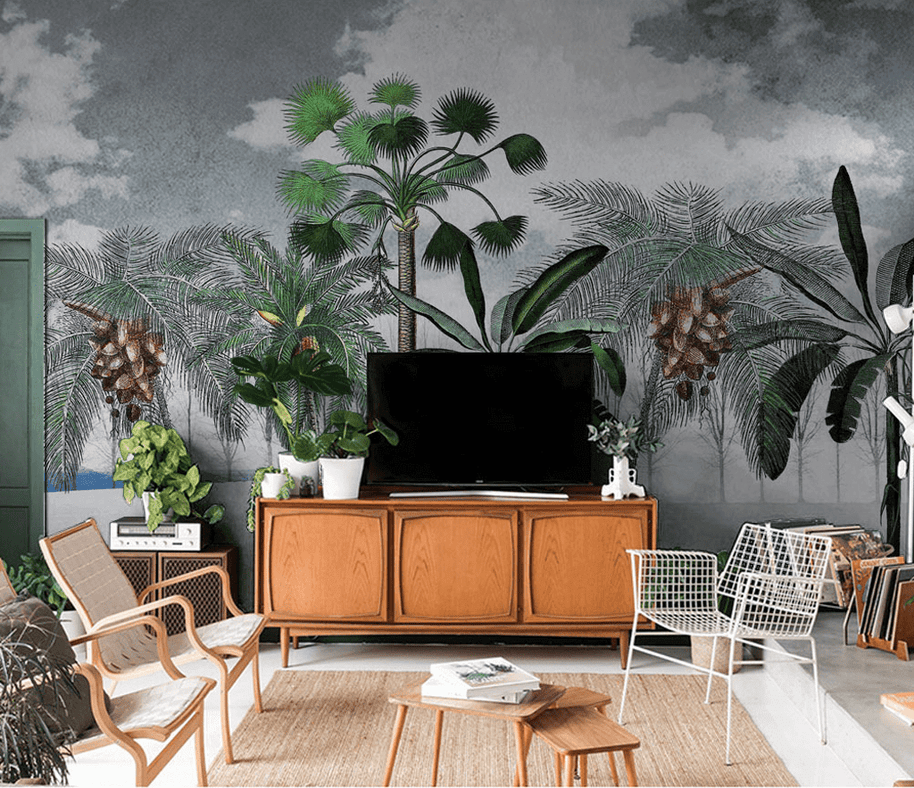 MinimalisticDecor.com-Paradise Dream: Tropical Wallpaper Murals