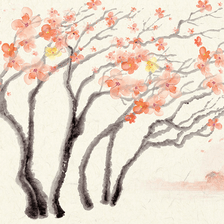 MinimalisticDecor.com-Pastel Tree Watercolour Wallpaper Murals