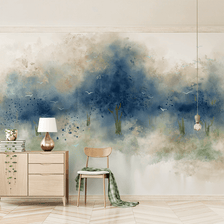 MinimalisticDecor.com-Pastels Tree Wallpaper Murals: Transform Your Space