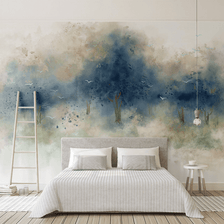 MinimalisticDecor.com-Pastels Tree Wallpaper Murals: Transform Your Space