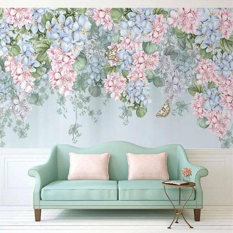 MinimalisticDecor.com-Pastoral Vine Flowers Wallpaper for Home Wall Decor