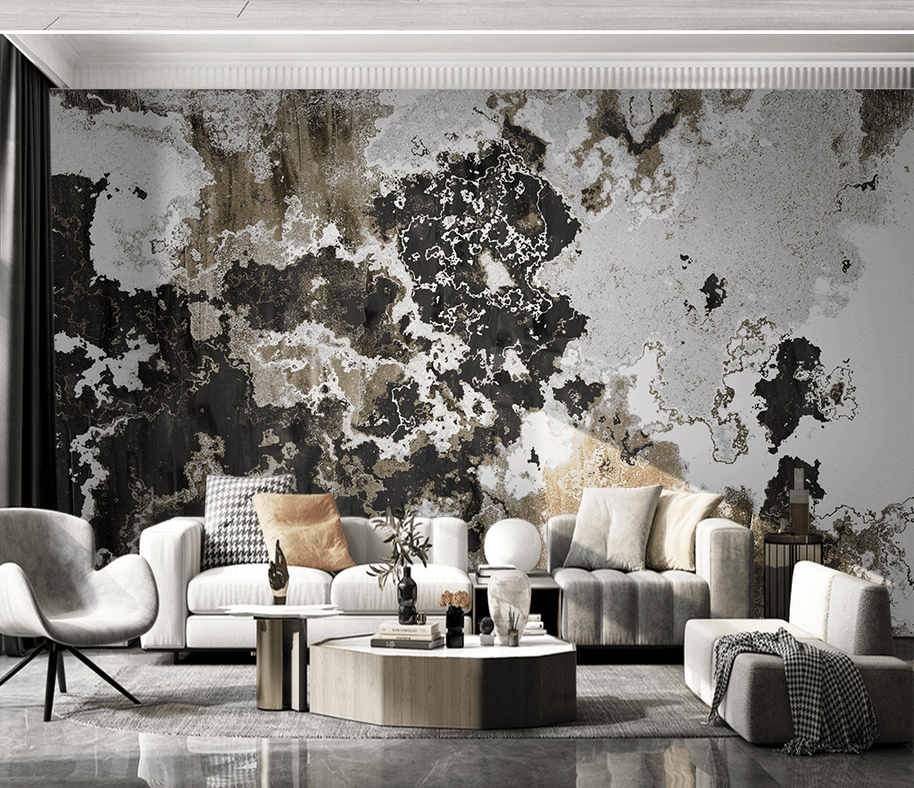 MinimalisticDecor.com-Patch Stone Design - Marble Wallpaper Murals